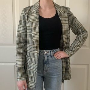 H&M plaid blazer